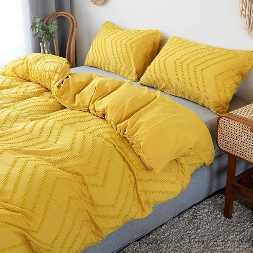 Chevron Plush Quilt Cover | 3 delar Set