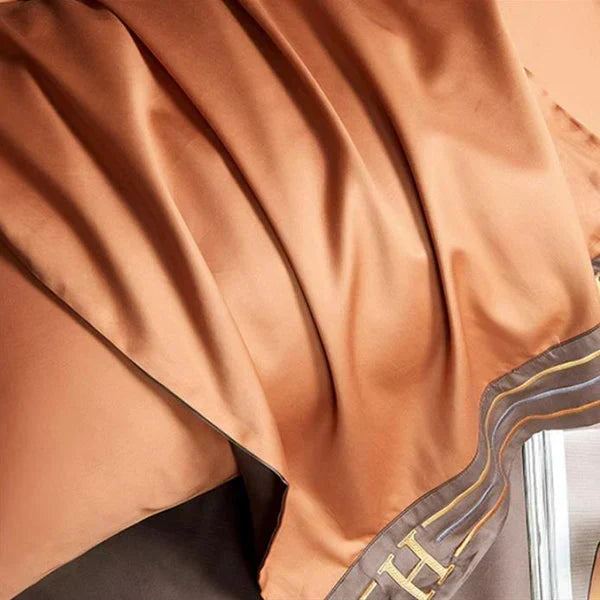Lyxigt Satinbomull Duvet Täcke Set för Sovrum