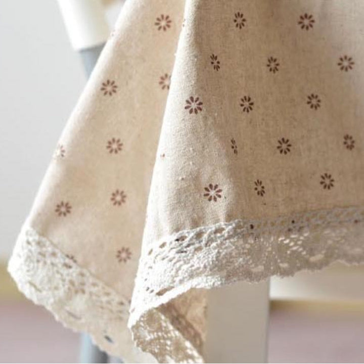 Daisy Print Bomull-Linne Duk