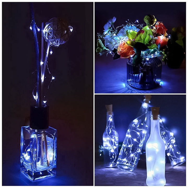 LED Flaska Lampa Kork Nattlampa DIY Dekorationsgåva