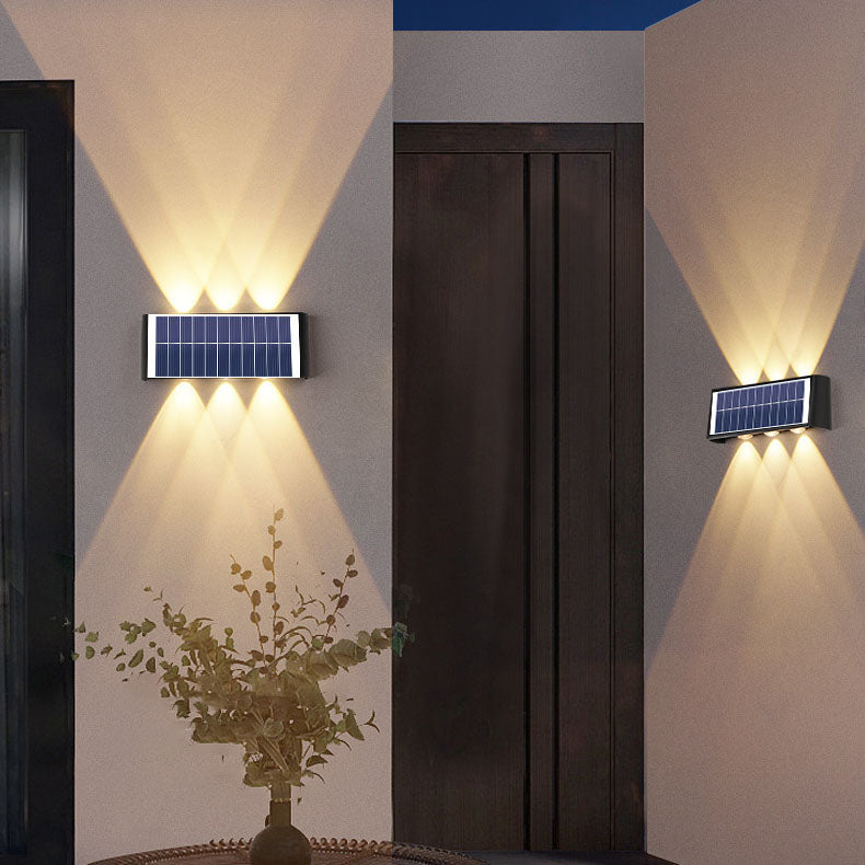 Modern Enkelhet Solskyddad Rektangulär ABS PMMA LED Vägglampa För Utomhuspatio