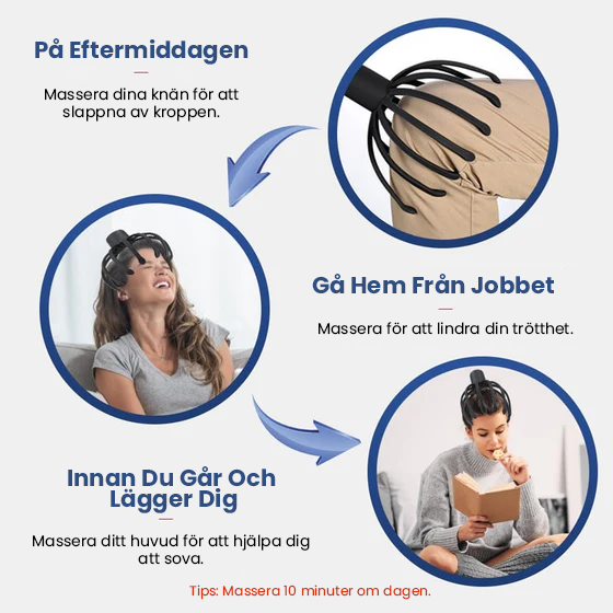 Bläckfiskhuvudmassagerare