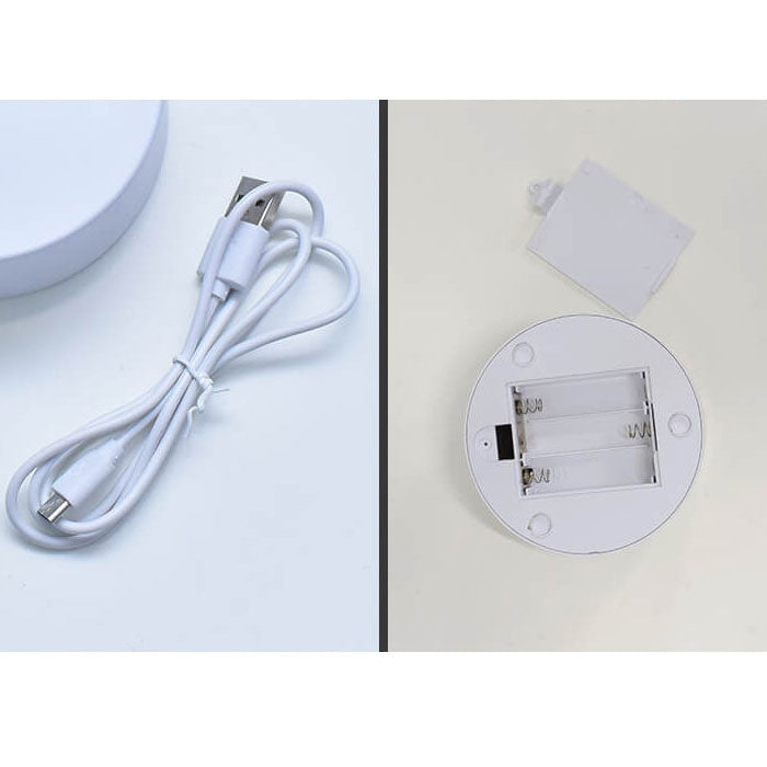 Kreativ Rund Timglas Quicksand 3D LED Nattlampa Bordslampa