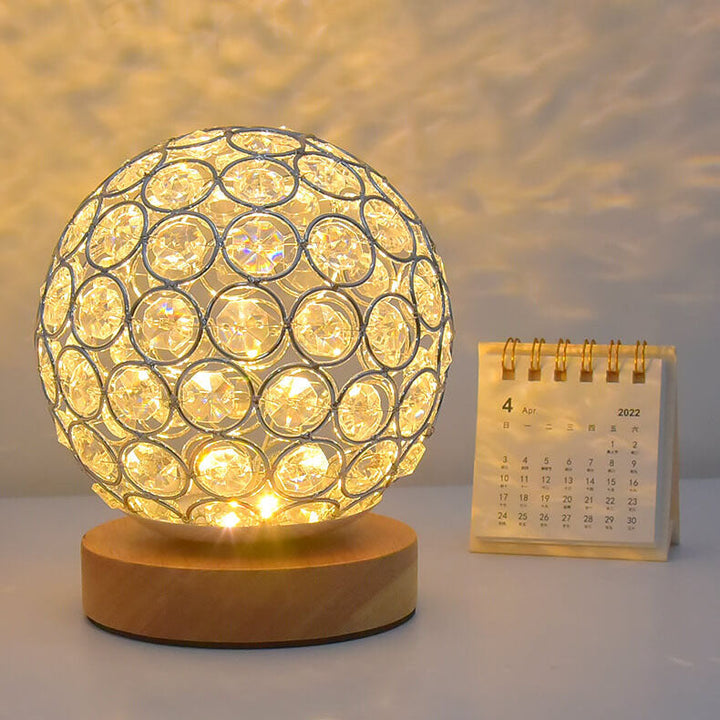 Modern Minimalistisk Rund USB Uppladdningsbar LED Nattlampa Bordslampa
