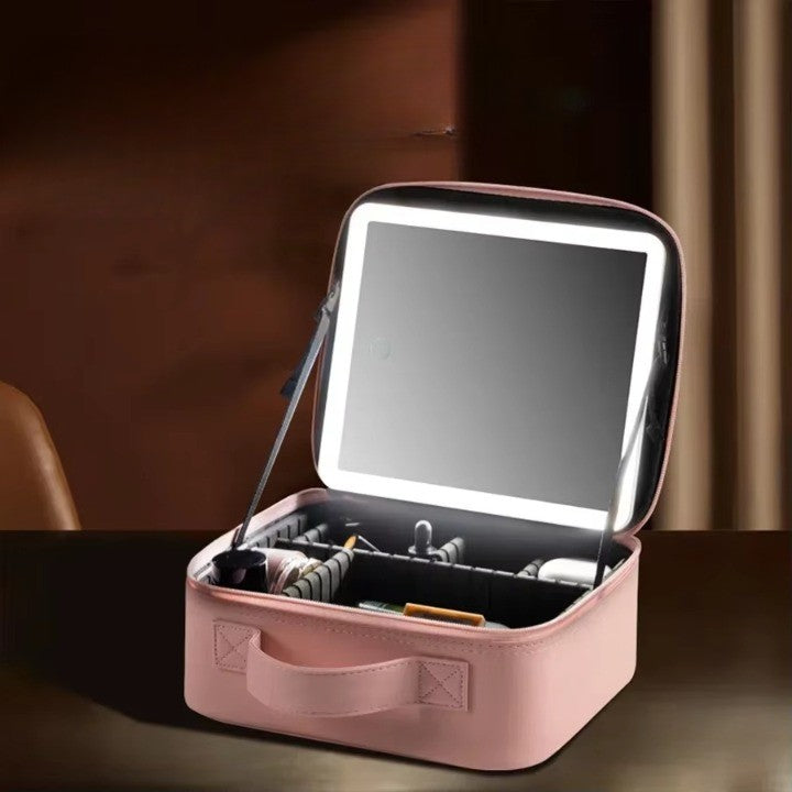 LED Spegel Resa Makeup Organiser Väska