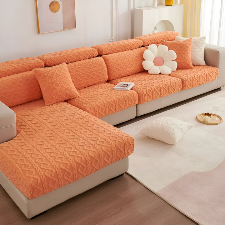 Samt-Sofaöverdrag med diamantmönster – Mjukt och lyxigt | Perfekt passform för alla soffor |