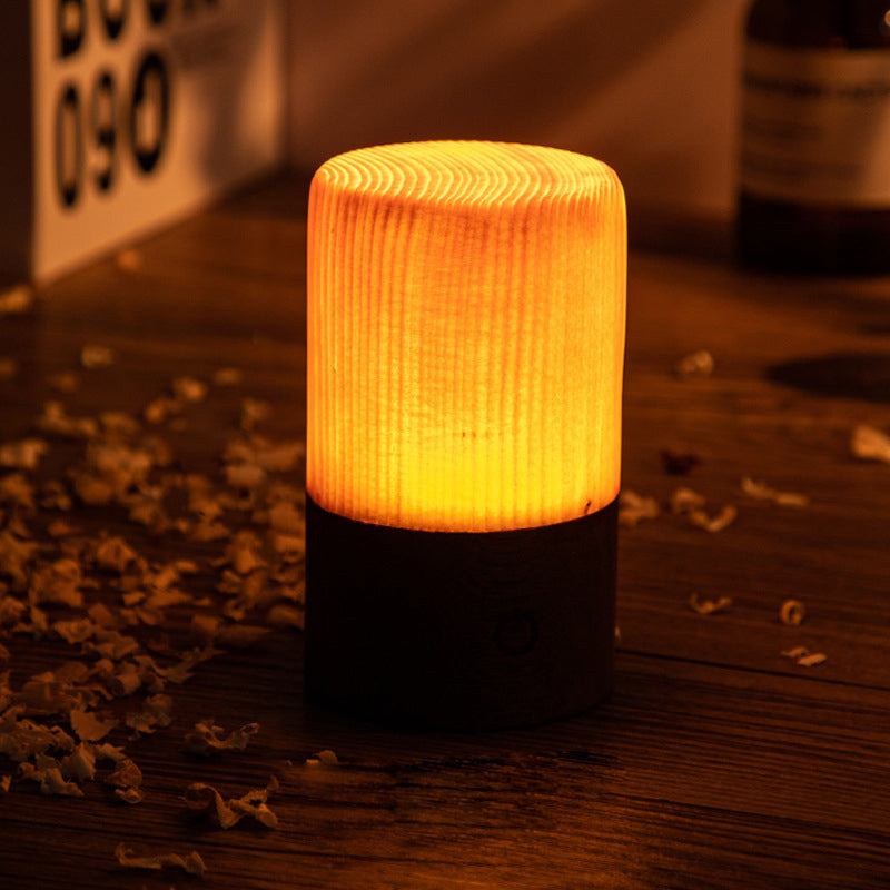 LumiWood – LED-bordslampa med batteri och touchkontroll