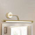 16"/20" W Slim Cylindrical Makeup Mirror Light Modernism Metal LED Guld Väggmonterad Lampa för Sovrum, Varm/Vit Belysning