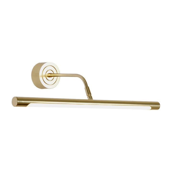 16"/20" W Slim Cylindrical Makeup Mirror Light Modernism Metal LED Guld Väggmonterad Lampa för Sovrum, Varm/Vit Belysning