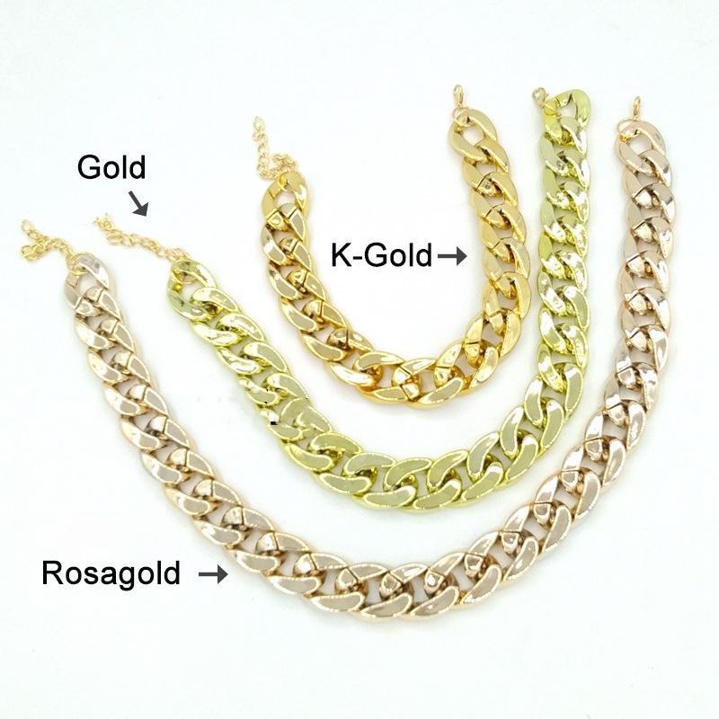 Husdjur Smycken Tjock Guld Kedja Halsband