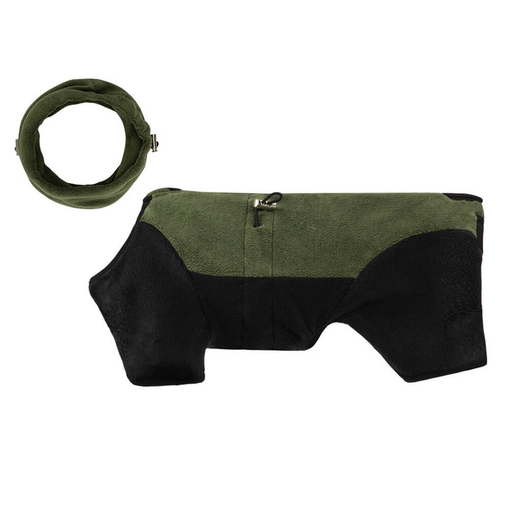 Full Protection Polar Fleece Hundoverall med Avtagbar Krage