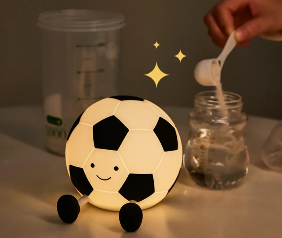 Uppladdningsbar Fotboll Silikon Nattlampa – GlowKick