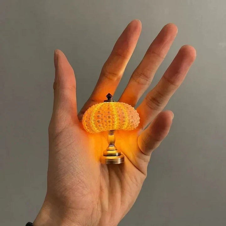 LumiCraft – Unik DIY bordslampa med naturlig sjöborre för en mysig inredning