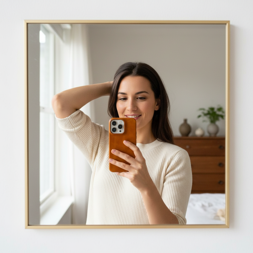 Oljewax Äkta Läder Apple iPhone Fodral