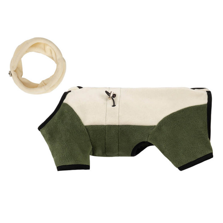 Full Protection Polar Fleece Hundoverall med Avtagbar Krage