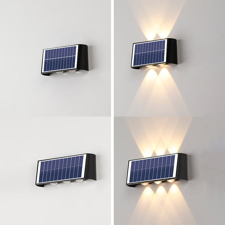 Modern Enkelhet Solskyddad Rektangulär ABS PMMA LED Vägglampa För Utomhuspatio