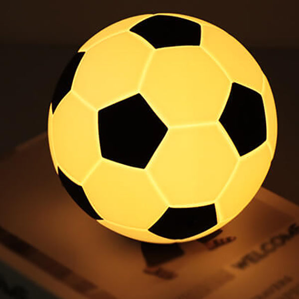 Kreativ Fotboll Silikon LED Nattlampa USB Laddningsbordslampa