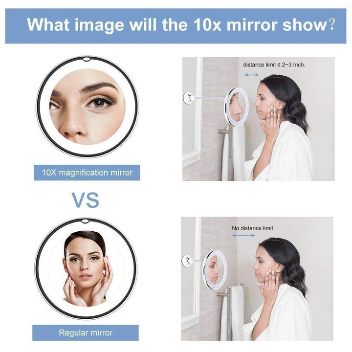 Förstoring Makeup Spegel med LED Ljus