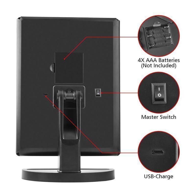 Ljus Makeup Sminkspegel, 24LED