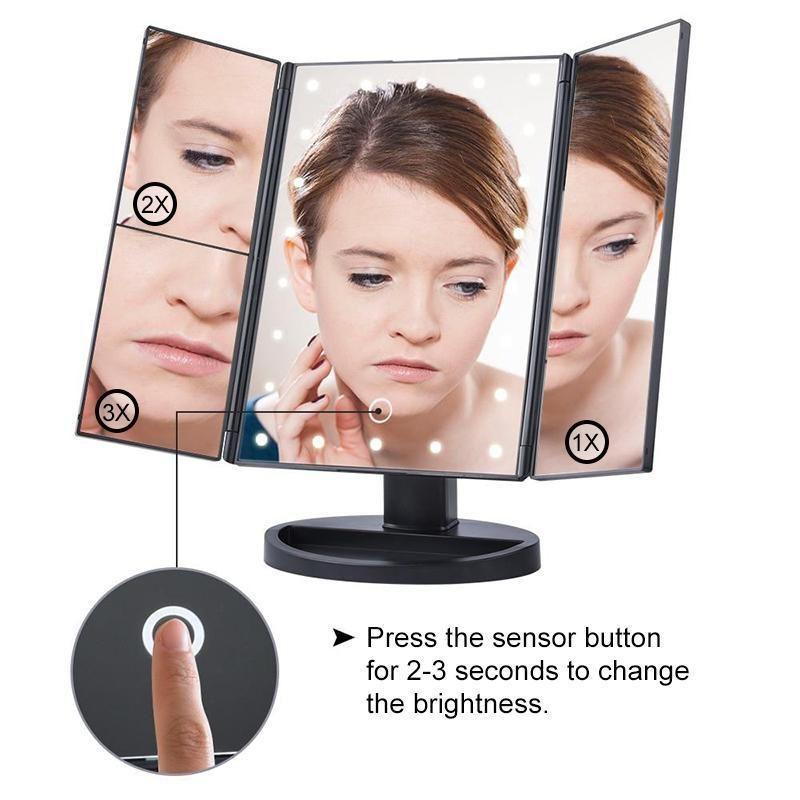 Ljus Makeup Sminkspegel, 24LED