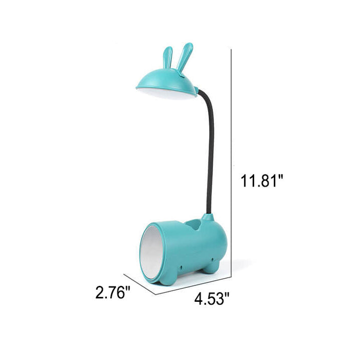 Tecknad Kreativ Kanin LED Touch USB Pennhållare Skrivbordslampa