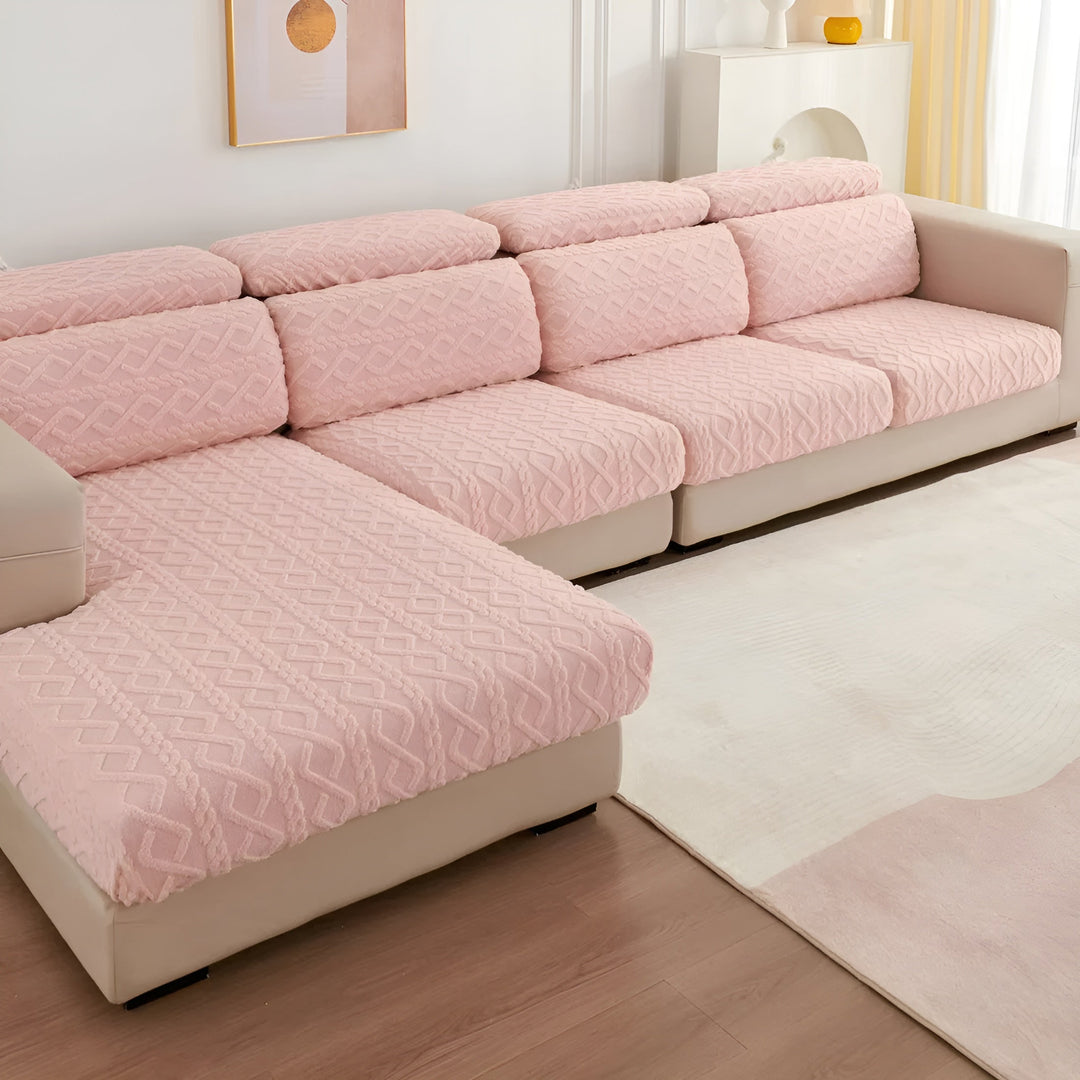 Samt-Sofaöverdrag med diamantmönster – Mjukt och lyxigt | Perfekt passform för alla soffor |