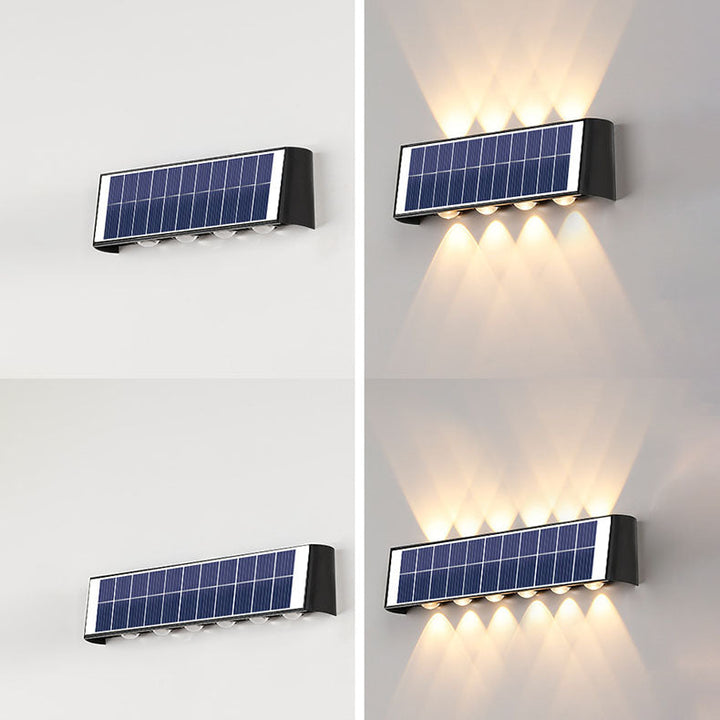 Modern Enkelhet Solskyddad Rektangulär ABS PMMA LED Vägglampa För Utomhuspatio