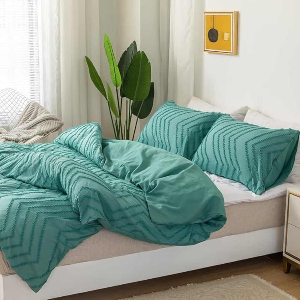 Chevron Plush Quilt Cover | 3 delar Set