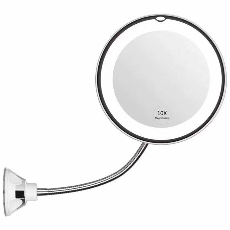 10x förstoring LED väggmonterad kosmetikspegel med lampa universell 360-graders vikbar spegel MFlexibel Spegel