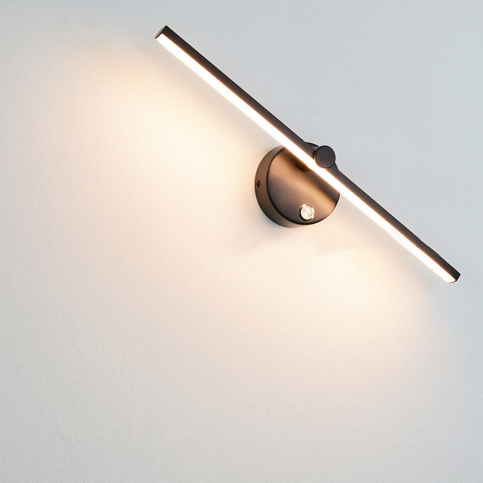 Nordisk Minimalistisk Aluminium Lång Bar Switch LED Spegel Vägglampa