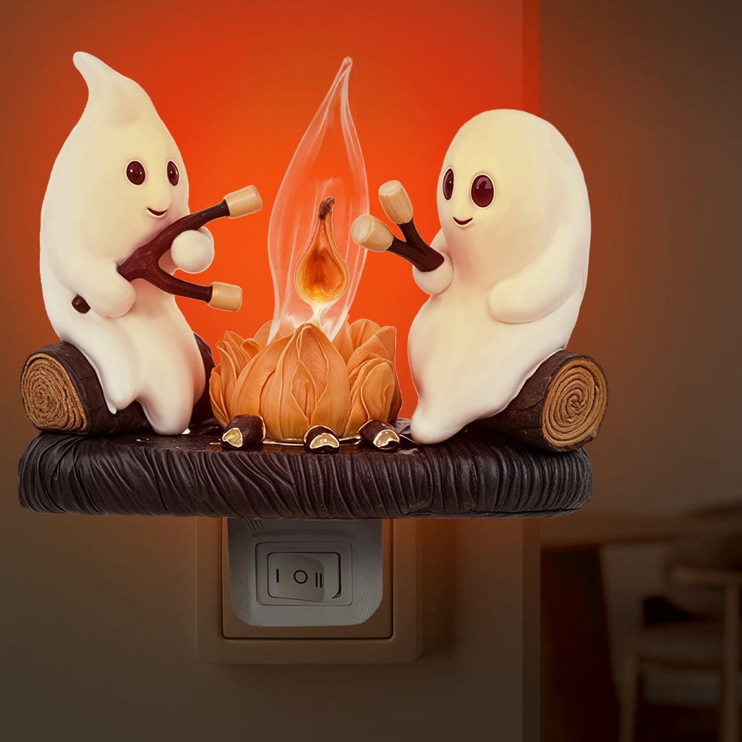 Halloween Spökläger Eldkorg Nattljus