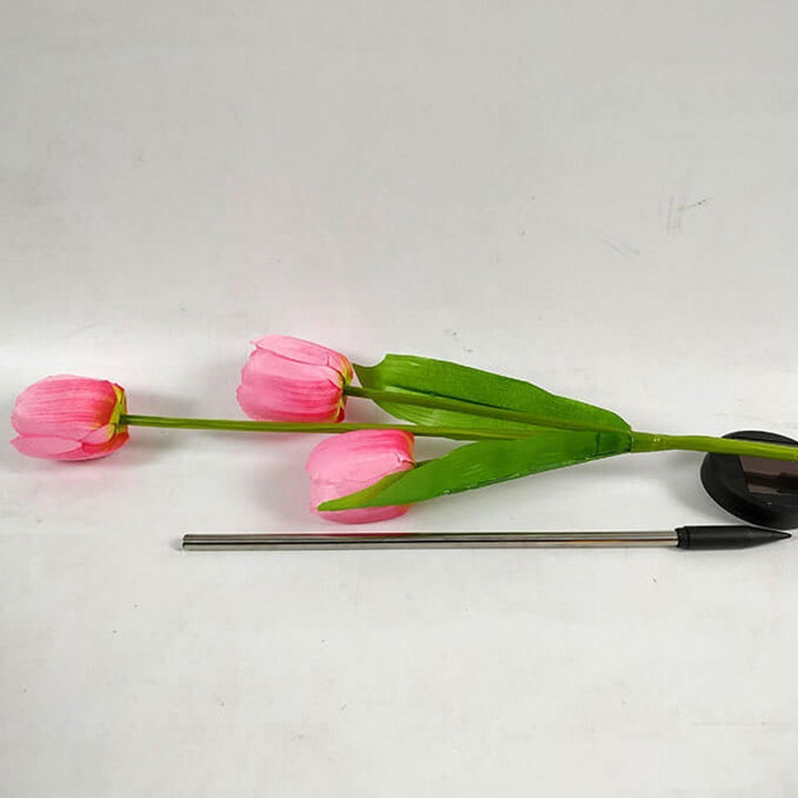 Solig Tulpan Gräslampa Utomhus Trädgård LED Tulpan Blomma Lampa Markspett Landskapsbelysning