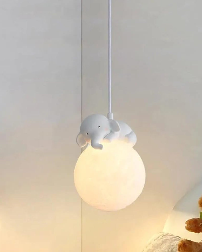 Söt djurformad månpendellampa - Elefant
