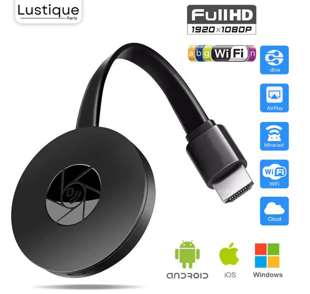 Trådlös HDMI Display Adapter | MediaLink 1080P WiFi Skärm Spegling för Android, iOS, Windows & Mac