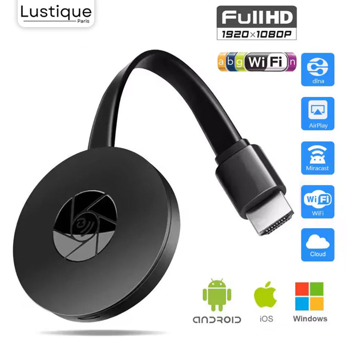 Trådlös HDMI Display Adapter | MediaLink 1080P WiFi Skärm Spegling för Android, iOS, Windows & Mac