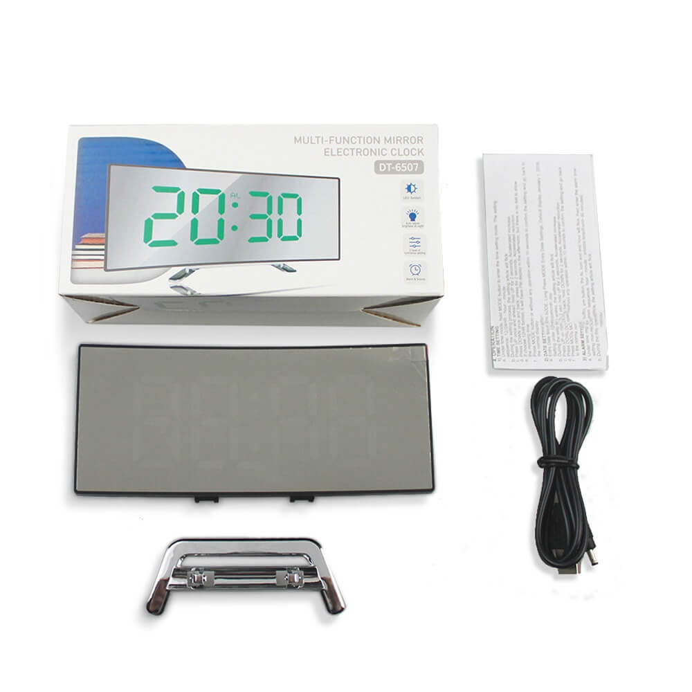 Böjd LED Digital Väckarklocka - Rass