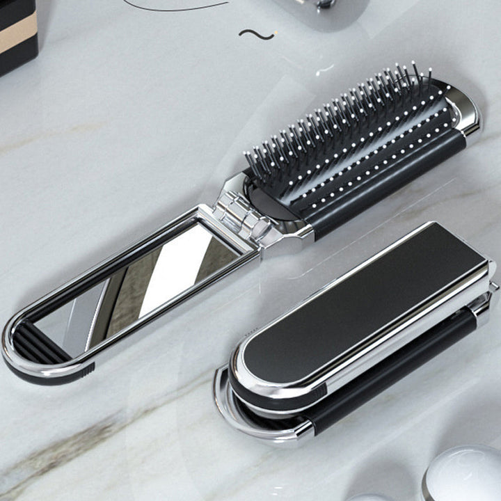 MirrorFlex Resemirror Hårborste | Fällbar &amp; Kompakt | Praktisk Styling på Språng