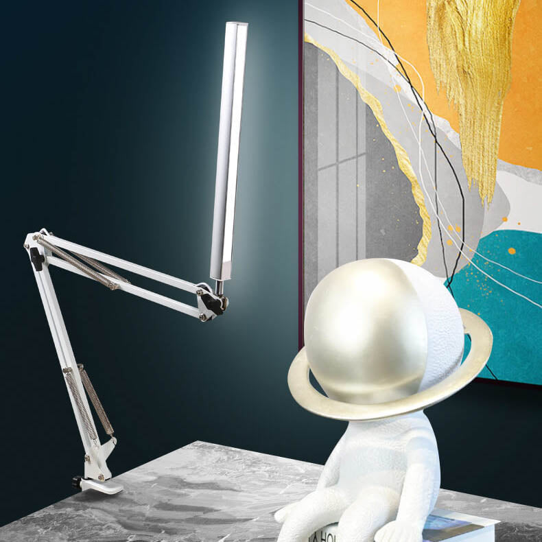 LED Fällbar Lång Arm Klämma Ögonskydd USB Lampa för Läsning