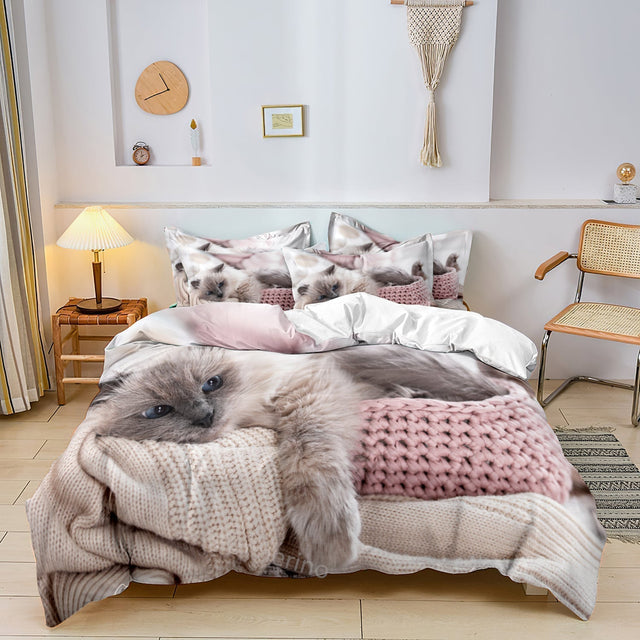 PurrfectHaven - Kattinspirerat Sänglinne