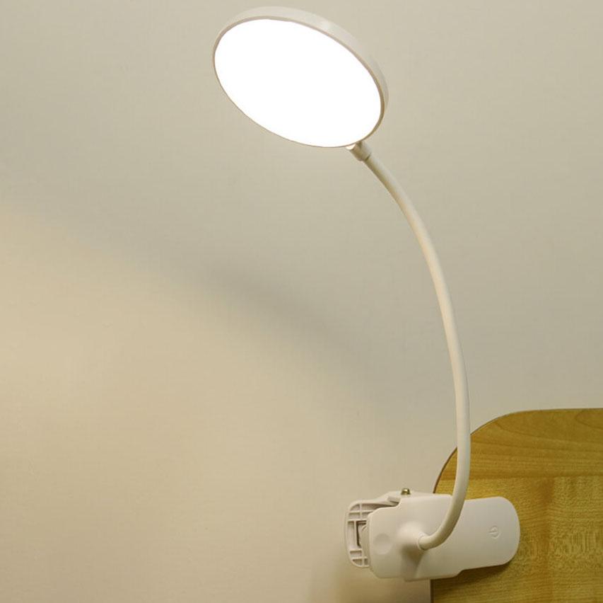 Enkel LED-klämma skrivbordslampa uppladdningsbar ögonskydd nattlampa