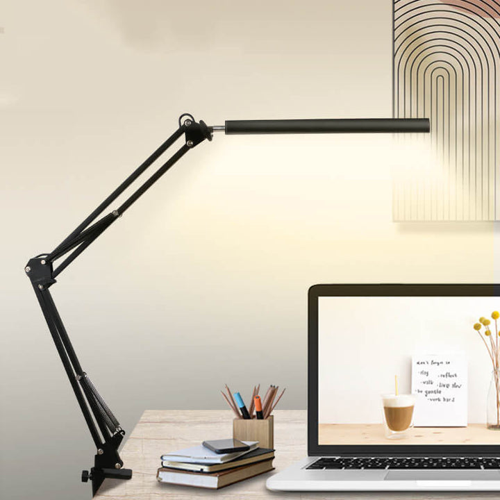 LED Fällbar Lång Arm Klämma Ögonskydd USB Lampa för Läsning