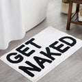Feblilac Get Naked Vit Golvmatta för Badrum, 50x80cm Badmatta, Plysch Vattenabsorberande, Halkfri Toalettmatta, Konstgjorda Badmattor, Bästa Badmattor