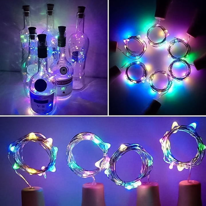 LED Flaska Lampa Kork Nattlampa DIY Dekorationsgåva
