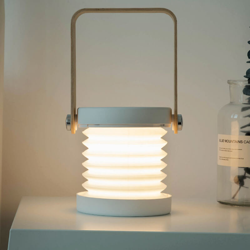 Lanternlampa nattlampa kreativ hopfällbar bärbar LED bordslampa