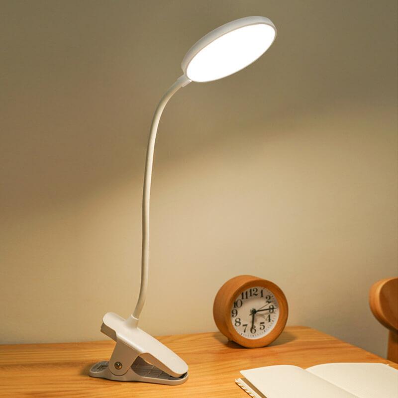 Enkel LED-klämma skrivbordslampa uppladdningsbar ögonskydd nattlampa