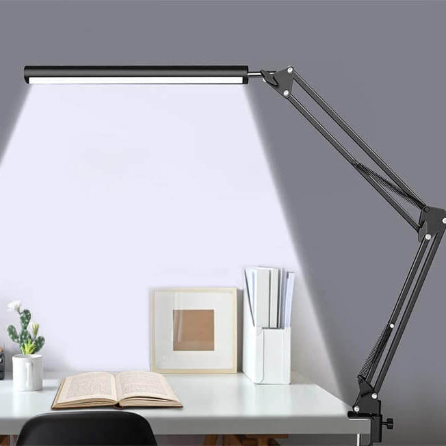LED Fällbar Lång Arm Klämma Ögonskydd USB Lampa för Läsning