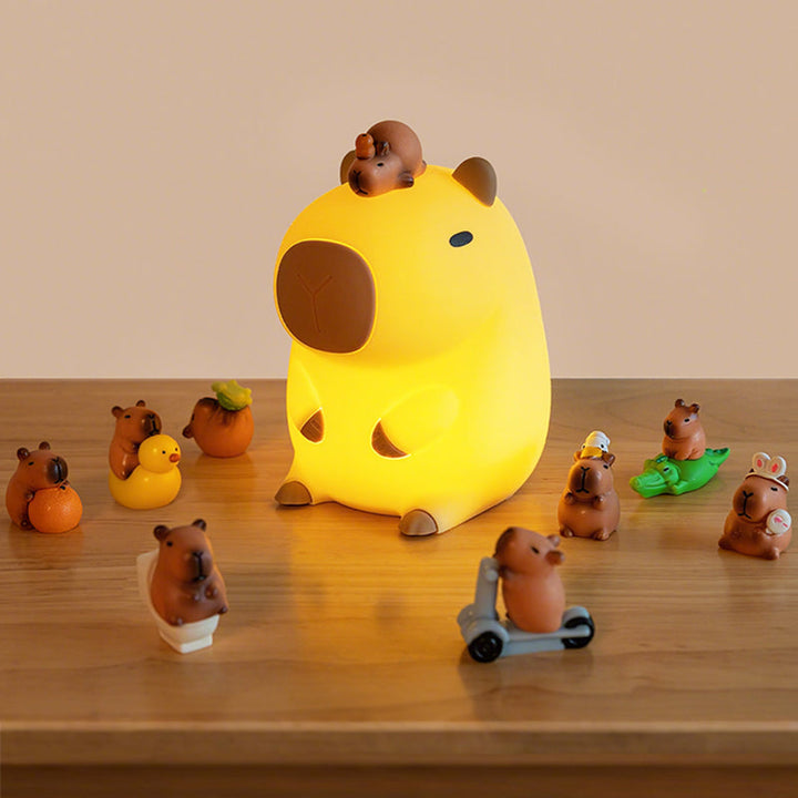 SquishBara | Capybara Squishy Nattlampa - Idealisk Gåva för Alla Åldrar