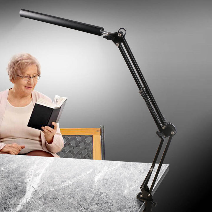 LED Fällbar Lång Arm Klämma Ögonskydd USB Lampa för Läsning