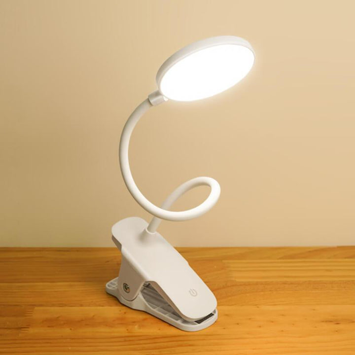Enkel LED-klämma skrivbordslampa uppladdningsbar ögonskydd nattlampa