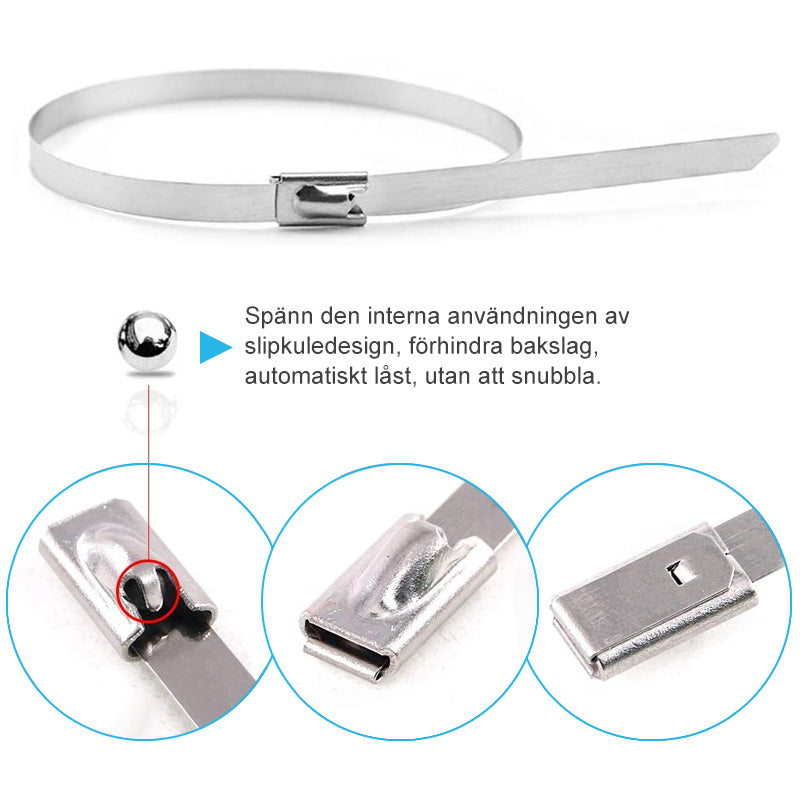 Multifunktionell Spännrem Metall (100 st)